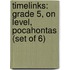 Timelinks: Grade 5, on Level, Pocahontas (Set of 6)