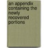 an Appendix Containing the Newly Recovered Portions