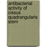 Antibacterial Activity of Cissus Quadrangularis Stem door Monokesh Kumer Sen