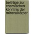 Beiträge Zur Chemischen Kenntnis Der Mineralkörper