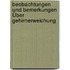 Beobachtungen Und Bemerkungen Über Gehirnerweichung