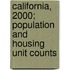 California, 2000; Population and Housing Unit Counts