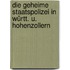 Die Geheime Staatspolizei in Württ. u. Hohenzollern