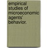 Empirical Studies of Microeconomic Agents' Behavior. door Hae Won Byun