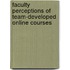 Faculty Perceptions Of Team-developed Online Courses
