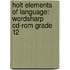 Holt Elements Of Language: Wordsharp Cd-rom Grade 12
