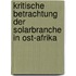 Kritische Betrachtung Der Solarbranche in Ost-Afrika