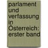 Parlament und Verfassung in Österreich: erster Band