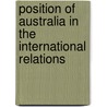 Position of Australia in the International Relations door MatúS. Kollár