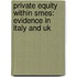 Private Equity Within Smes: Evidence In Italy And Uk