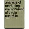 Analysis of Marketing Environment of Virgin Australia door Yasir Farabi