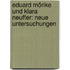 Eduard Mörike und Klara Neuffer: Neue Untersuchungen