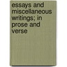 Essays and Miscellaneous Writings; In Prose and Verse door Robert C. Ferguson