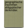 Geographische Inschriften Altägyptischer Denkmäler. door Heinrich Karl Brugsch