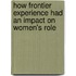 How frontier experience had an impact on women's role