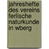 Jahreshefte des Vereins ferlische Naturkunde in Wberg