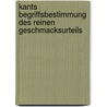 Kants Begriffsbestimmung Des Reinen Geschmacksurteils door Christoph Feuerstein