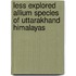 Less Explored Allium Species of Uttarakhand Himalayas