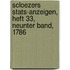 Scloezers Stats-Anzeigen, Heft 33, Neunter Band, 1786
