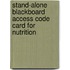 Stand-Alone Blackboard Access Code Card for Nutrition