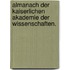 Almanach der kaiserlichen Akademie der Wissenschaften.