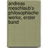Andreas Roeschlaub's Philosophische Werke, erster Band