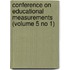 Conference on Educational Measurements (Volume 5 No 1)