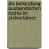 Die Behandlung Auslaendischen Rechts Im Zivilverfahren