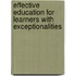Effective Education For Learners With Exceptionalities