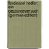 Ferdinand Hodler; ein Deutungsversuch (German Edition)