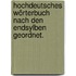 Hochdeutsches Wörterbuch nach den Endsylben geordnet.