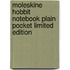 Moleskine Hobbit Notebook Plain Pocket Limited Edition