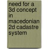 Need for a 3D concept in Macedonian 2D cadastre system door Gjorgji Gjorgjiev