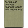 Portuguese analyst's financial reports informativeness door Helder Santos