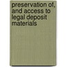 Preservation of, and access to legal deposit materials door Zawedde Nsibirwa