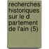 Recherches Historiques Sur Le D Partement de L'Ain (5)