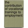 The Contribution of Vocational Trainings to Employment by Molla Jember