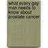 What Every Gay Man Needs To Know About Prostate Cancer