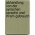 Abhandlung Von Der Syrischen Sprache Und Ihrem Gebrauch