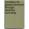 Condition for global minimum through abstract convexity door Evgeny Sharikov