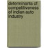Determinants of Competitiveness of Indian Auto Industry
