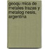 Geoqu Mica de Metales Trazas y Metalog Nesis, Argentina