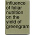 Influence Of Foliar Nutrition On The Yield Of Greengram