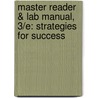Master Reader & Lab Manual, 3/E: Strategies for Success door David Zarefsky