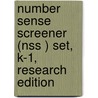 Number Sense Screener (Nss ) Set, K-1, Research Edition door Nancy C. Jordan