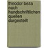 Theodor Beza nach handschriftlichen Quellen dargestellt