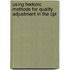 Using Hedonic Methods For Quality Adjustment In The Cpi