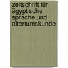 Zeitschrift für ägyptische Sprache und Altertumskunde by Brugsch