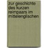 Zur Geschichte des kurzen Reimpaars im Mittelenglischen