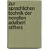 Zur sprachlichen Technik der Novellen Adalbert Stifters